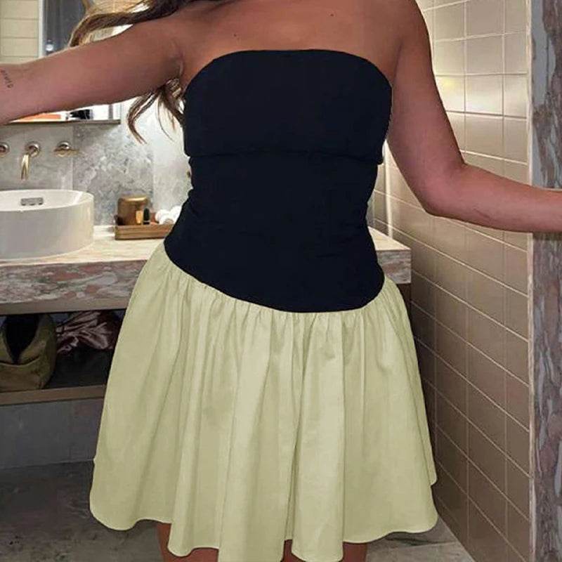 VYTB Summer Strapless A-Line Dress - Sexy Slim Fit Mini Style - Buy Center US