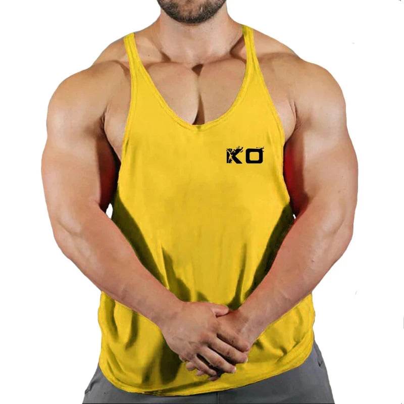 Men's Fitness Stringer Singlet Gym Shirt - V-Neck Sportswear Tank Top - Buy Center US