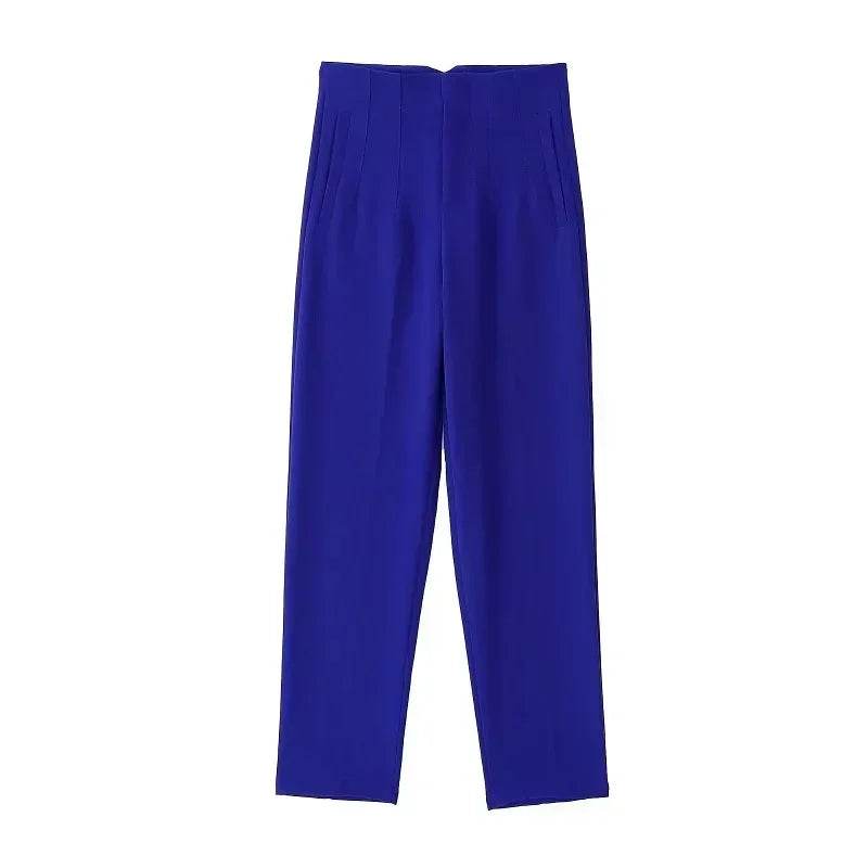 TRAF Women's High Waist Trousers - Formal & Casual Cropped Pants - Buy Center US