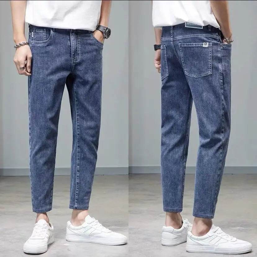 Luxury Men's Blue Jeans - Stylish Slim Fit Casual Denim Pants - Buy Center US