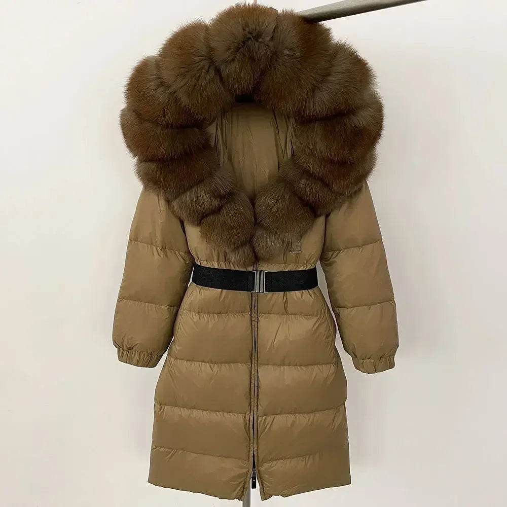 Women's Thick Warm Winter Jacket - 90% Duck Down & Fox Fur Collar - Buy Center US