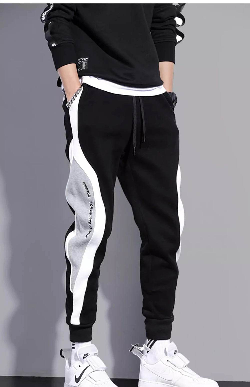2024 Men's Casual Sports Pants - Loose Fit Patchwork Running Trouser - Buy Center US