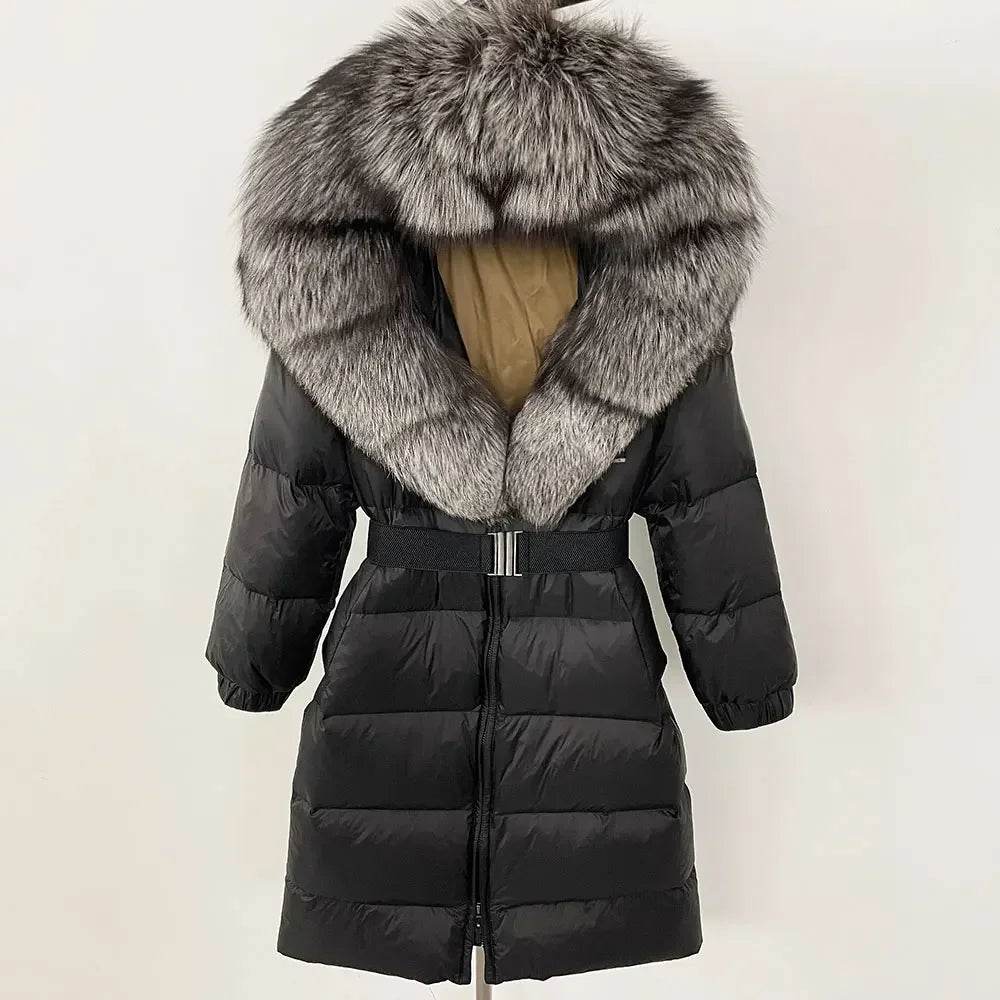Women's Thick Warm Winter Jacket - 90% Duck Down & Fox Fur Collar - Buy Center US
