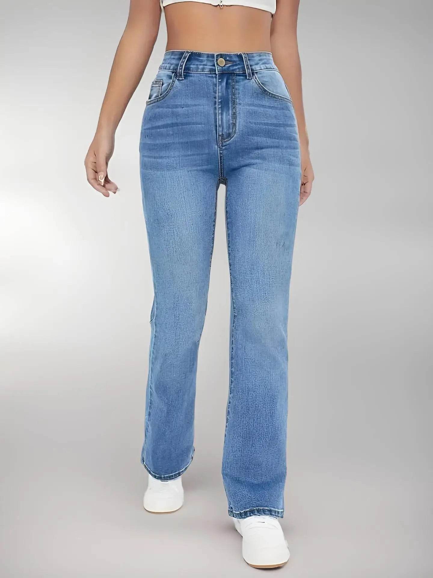 LEEYOVEE High Waist Slimming Denim Jeans - European Casual Style - Buy Center US