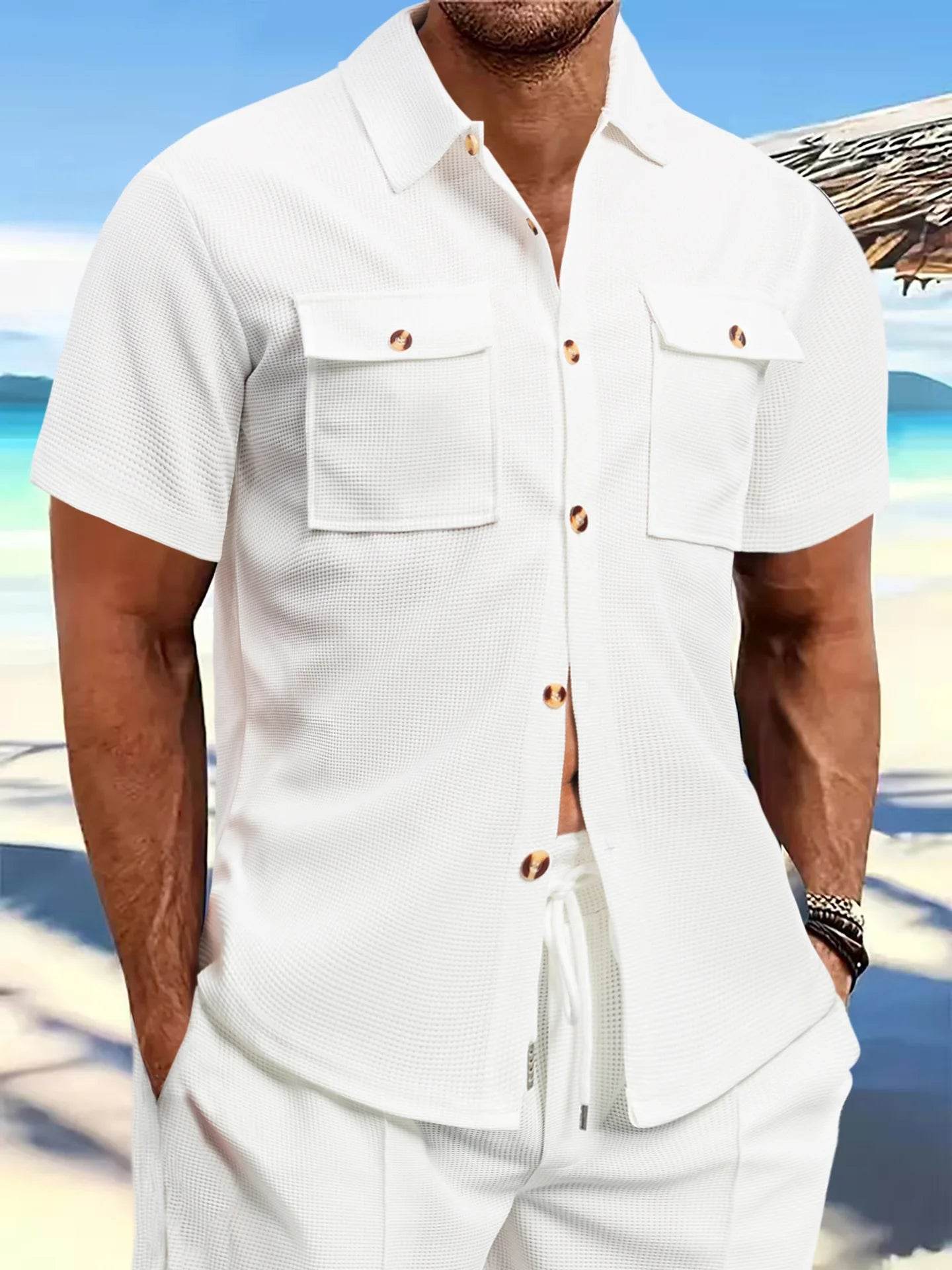 BOILEN HENG XIN Men's Casual Short Sleeve Shirt - Summer Sportswear - Buy Center US
