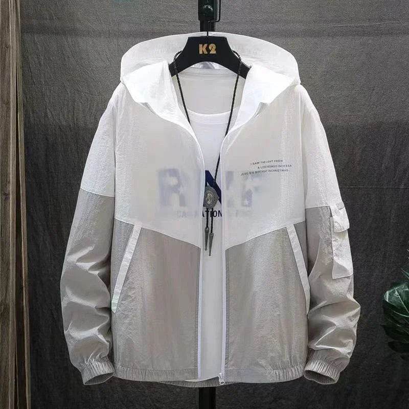 Men's Ultra Light UV Protection Windbreaker Jacket - Hooded Casual Coat - Buy Center US