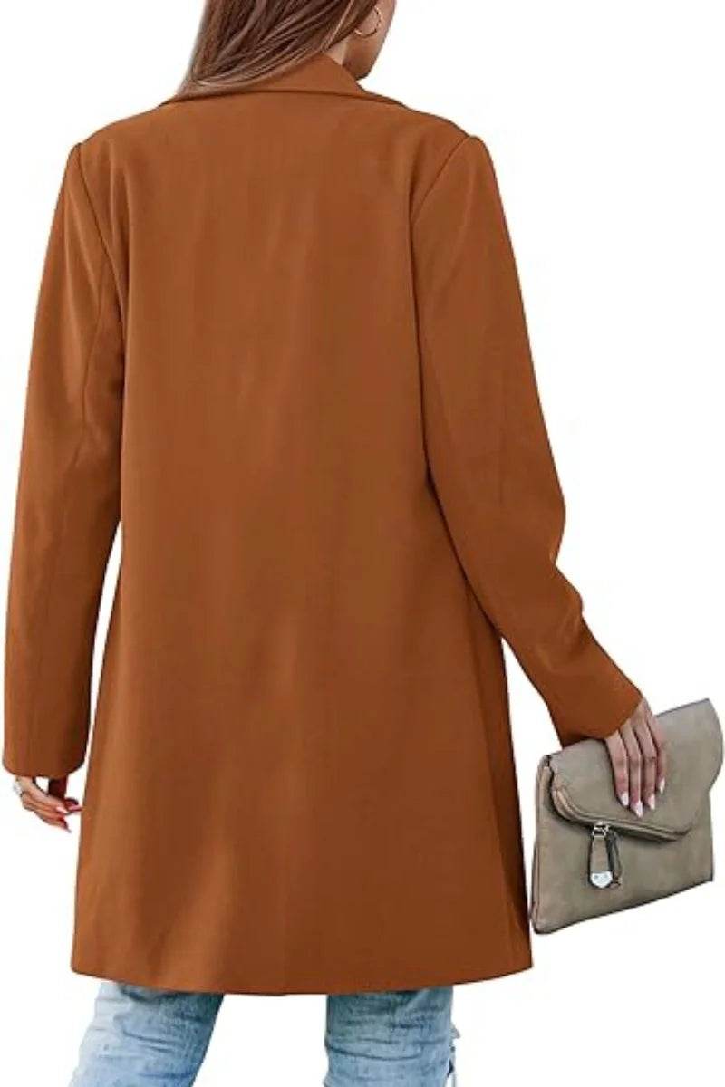 RVHSWDS Women's Double-Breasted Wool Blend Winter Coat - Long Outerwear - Buy Center US