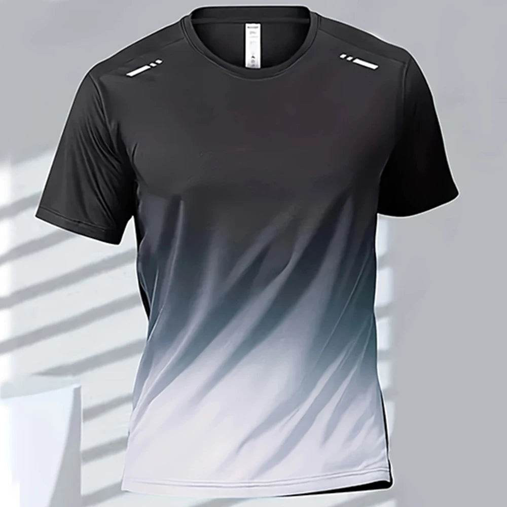 Men's Quick-Drying Gradient T-Shirts - Lightweight Casual Workout Tees - Buy Center US