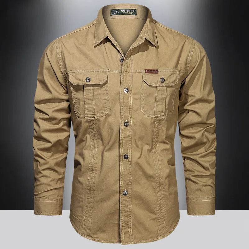 Men's Long Sleeve Casual Cotton Overshirt - Quality Spring Shirts 5XL - Buy Center US
