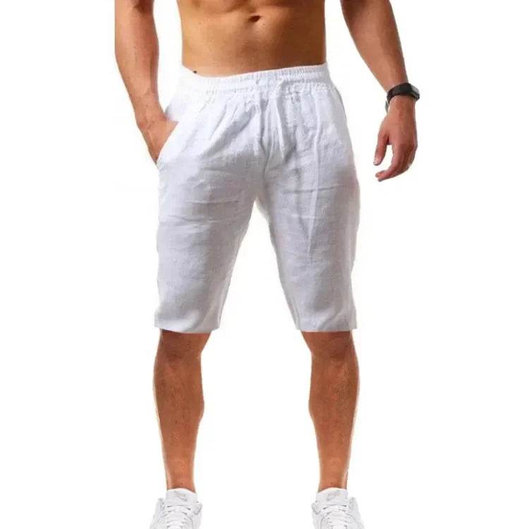 Men's Casual Cotton Linen Baggy Pants - Breathable Fitness Trousers - Buy Center US