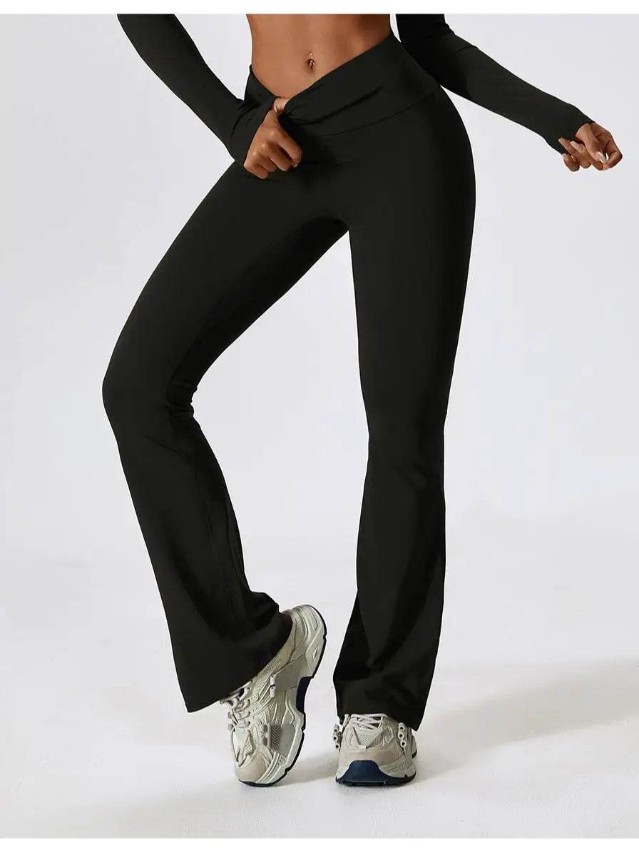 Seafanny Women's Flare Leggings - High Waist Yoga Trousers - Buy Center US
