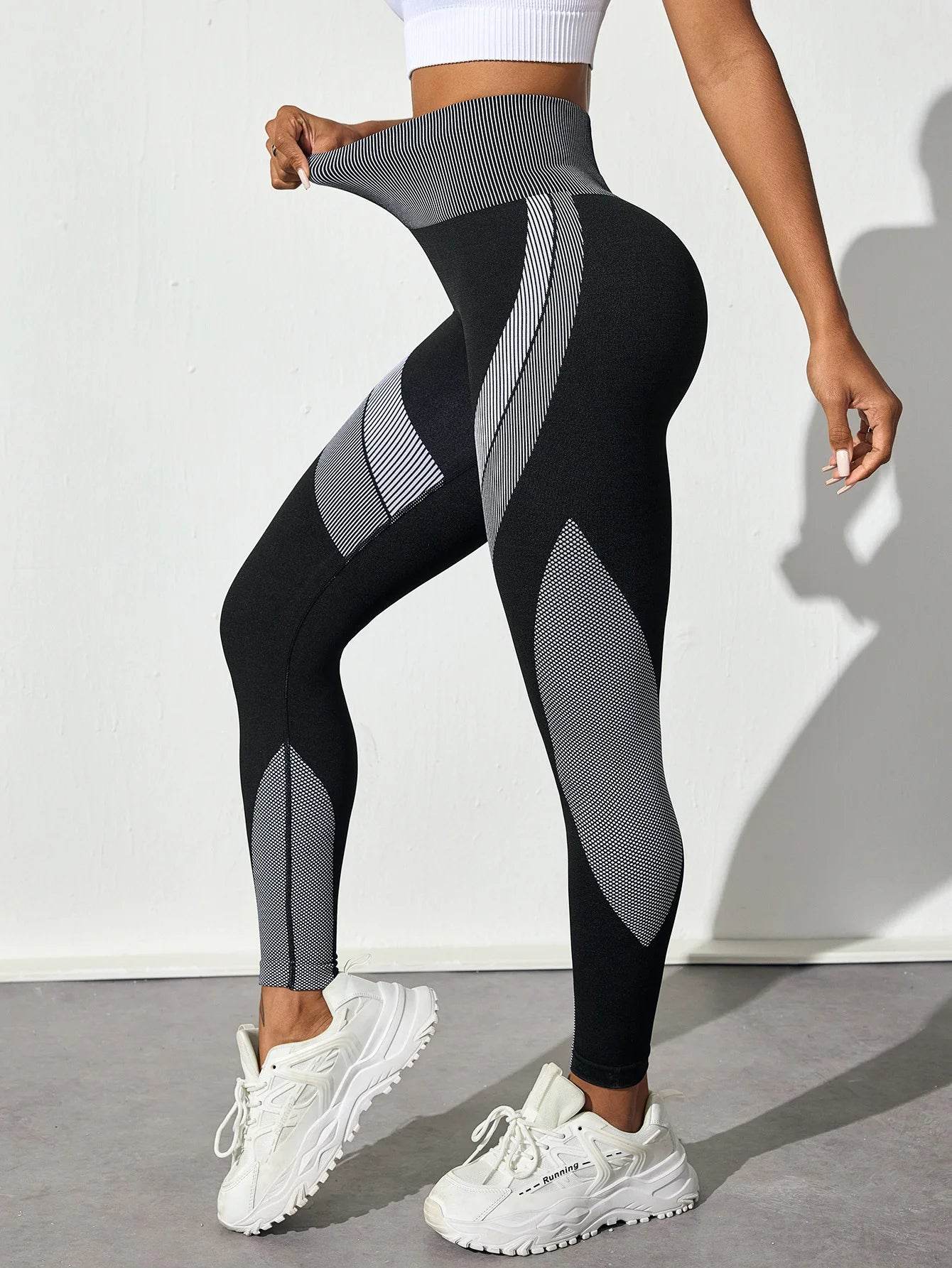 Women's High Waist Yoga Leggings - Seamless Tummy Control & Stretchy - Buy Center US