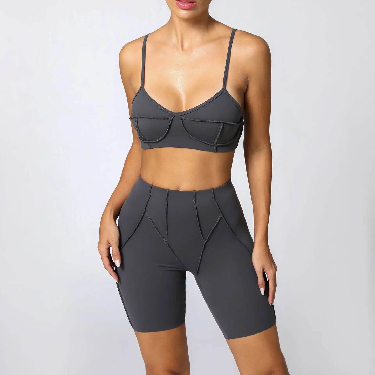 XPSAEG Women's Yoga Outfit Set - Sports Bra & Biker Shorts 2025 - Buy Center US