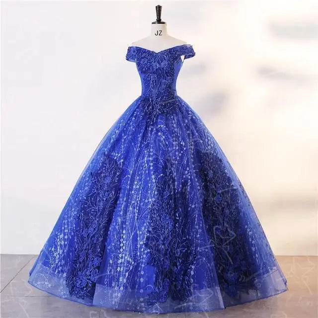 SONHAR Plus Size Gold Quinceanera Dress - Off The Shoulder Ball Gown - Buy Center US