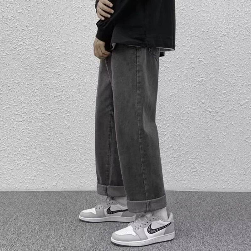 2025 Men’s Baggy Casual Jeans - High Street Straight Leg Denim - Buy Center US