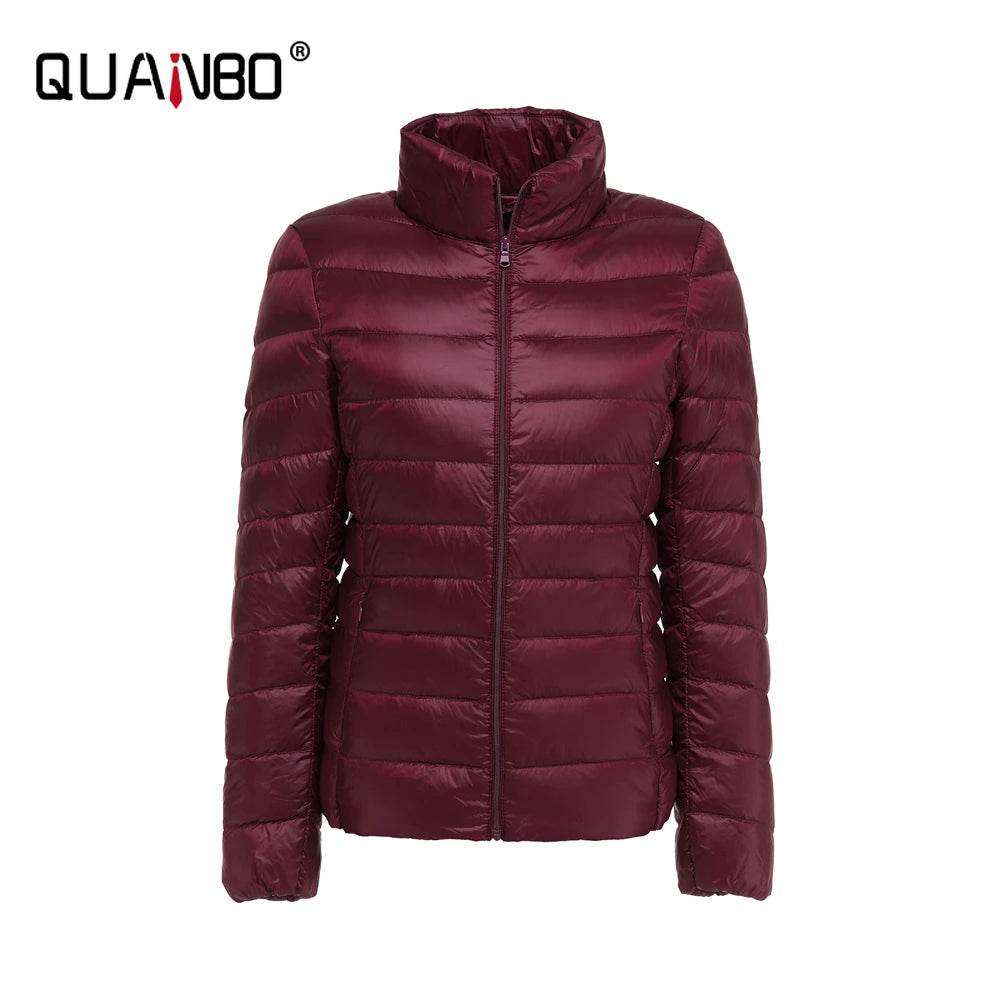 Ultralight Women’s Slim Fit Puffer Jacket - 15 Colors, Windproof Design - Buy Center US