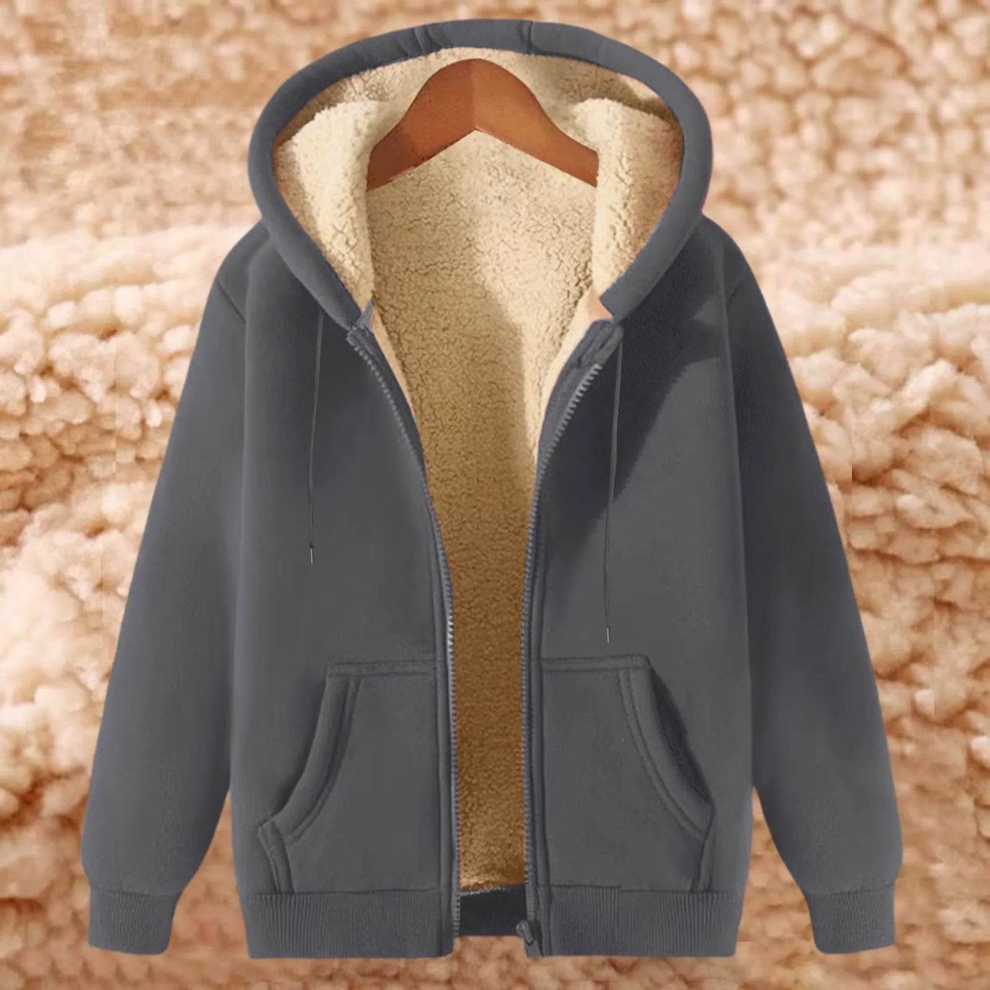 Men's Winter Hooded Jacket - Fleece Lined, Zip Up, Casual Style - Buy Center US