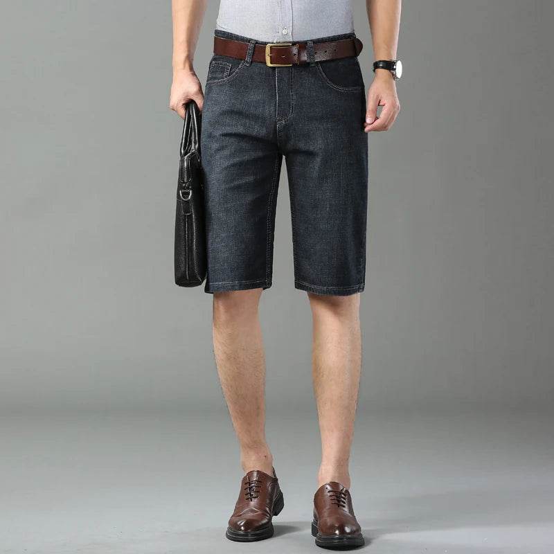 2025 Men's Slim Fit Jeans - Stylish Blue Summer Shorts for Casual Wear - Buy Center US