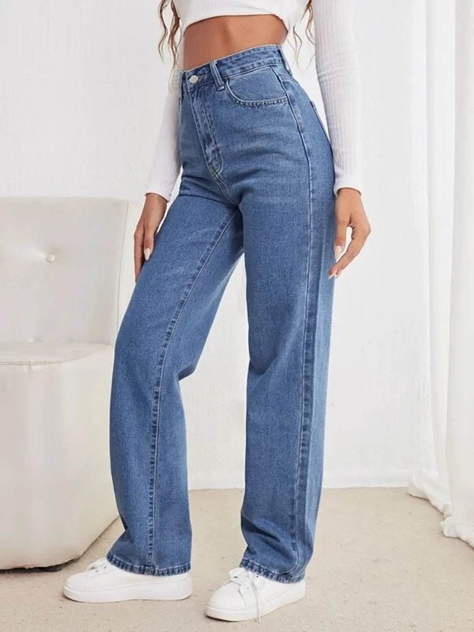LEEYOVEE Women's Slimming Straight Jeans - All-Match Casual Style - Buy Center US