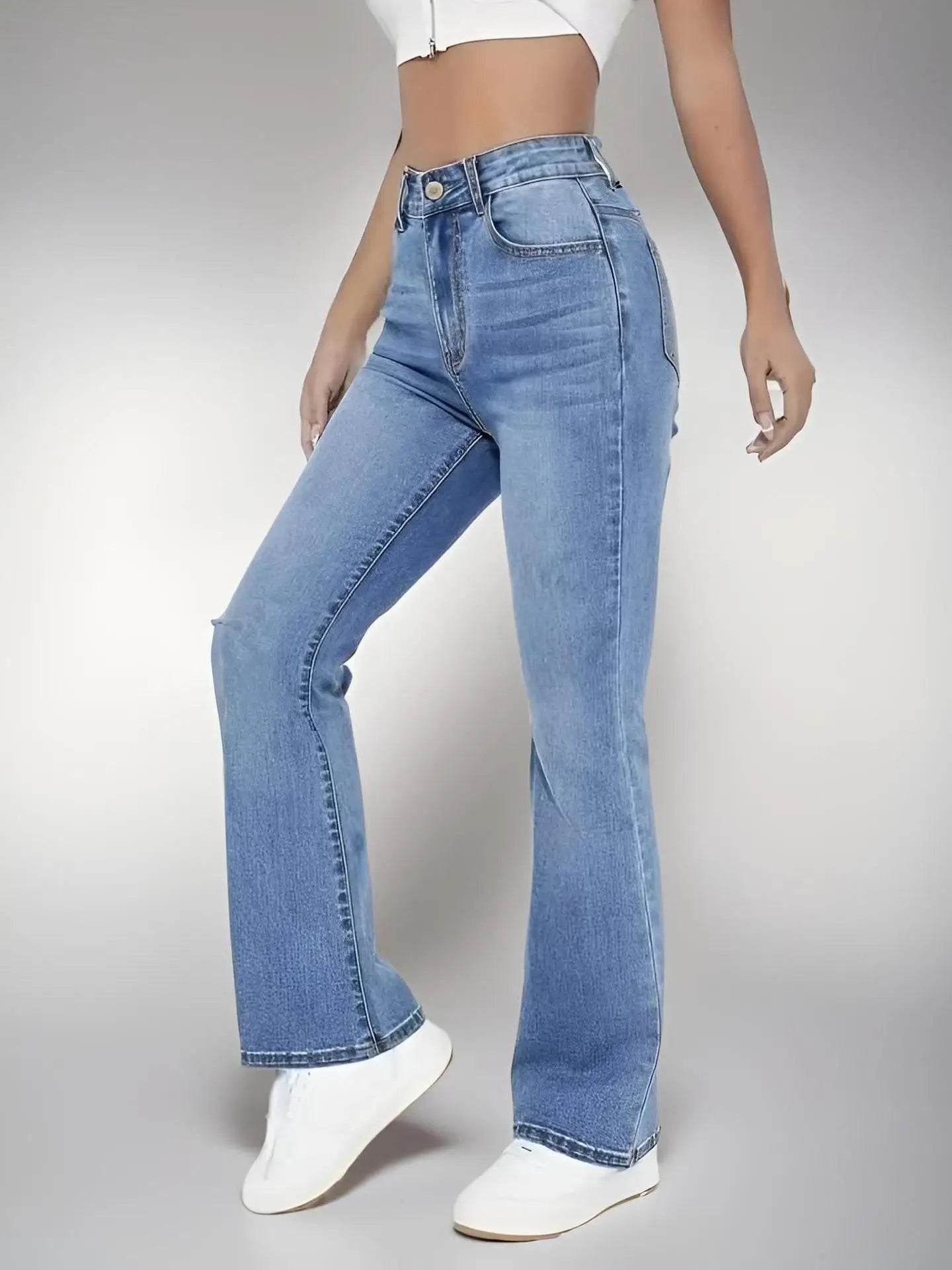 LEEYOVEE High Waist Slimming Denim Jeans - European Casual Style - Buy Center US