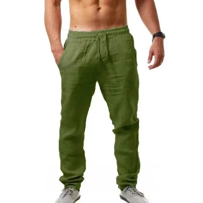 2024 Men's Loose Cotton Linen Wide Leg Pants - Casual Sportswear M-4XL - Buy Center US