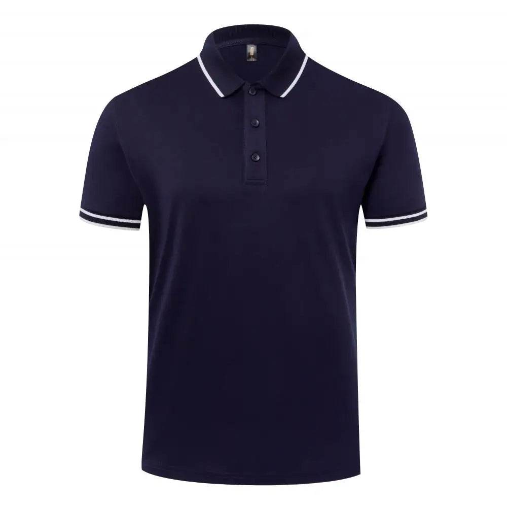 Classic Striped Polo T-Shirt for Men - Short Sleeve, Casual & Breathable - Buy Center US