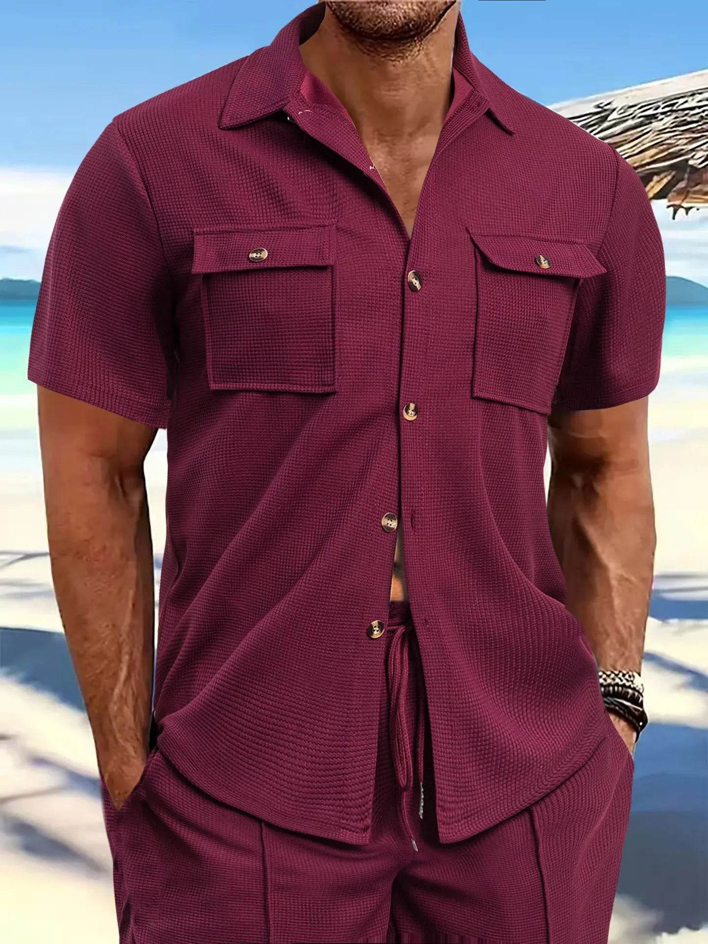 BOILEN HENG XIN Men's Casual Short Sleeve Shirt - Summer Sportswear - Buy Center US