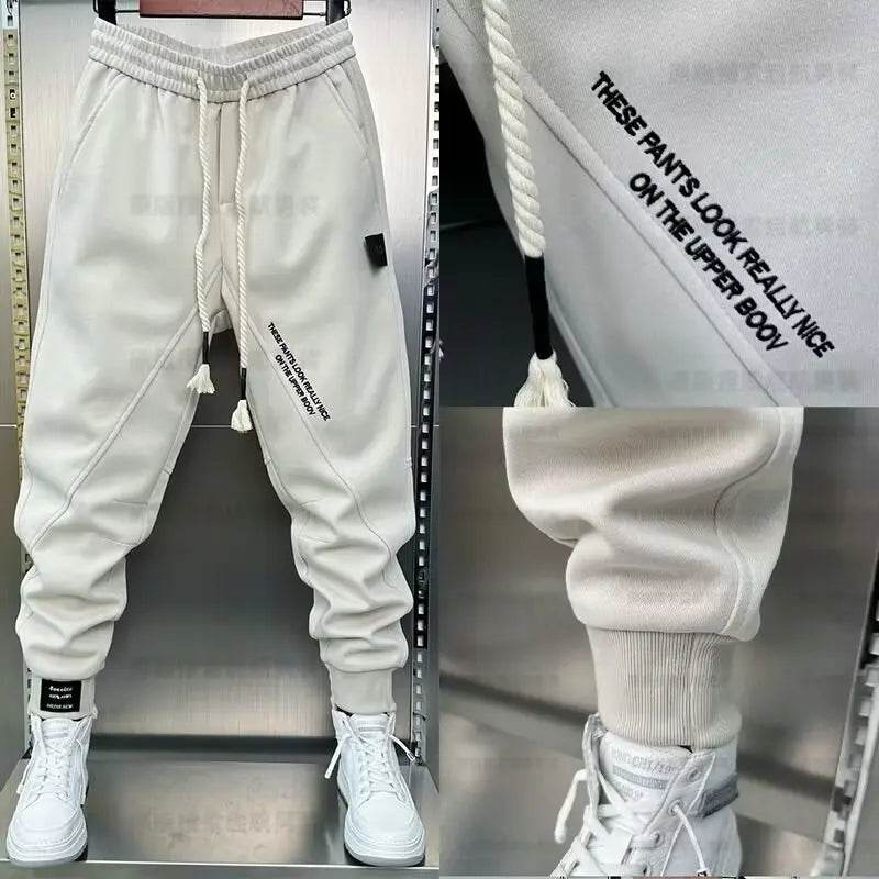 Autumn Winter Men's Tracksuit - Casual Wide Pants with Pockets - Buy Center US