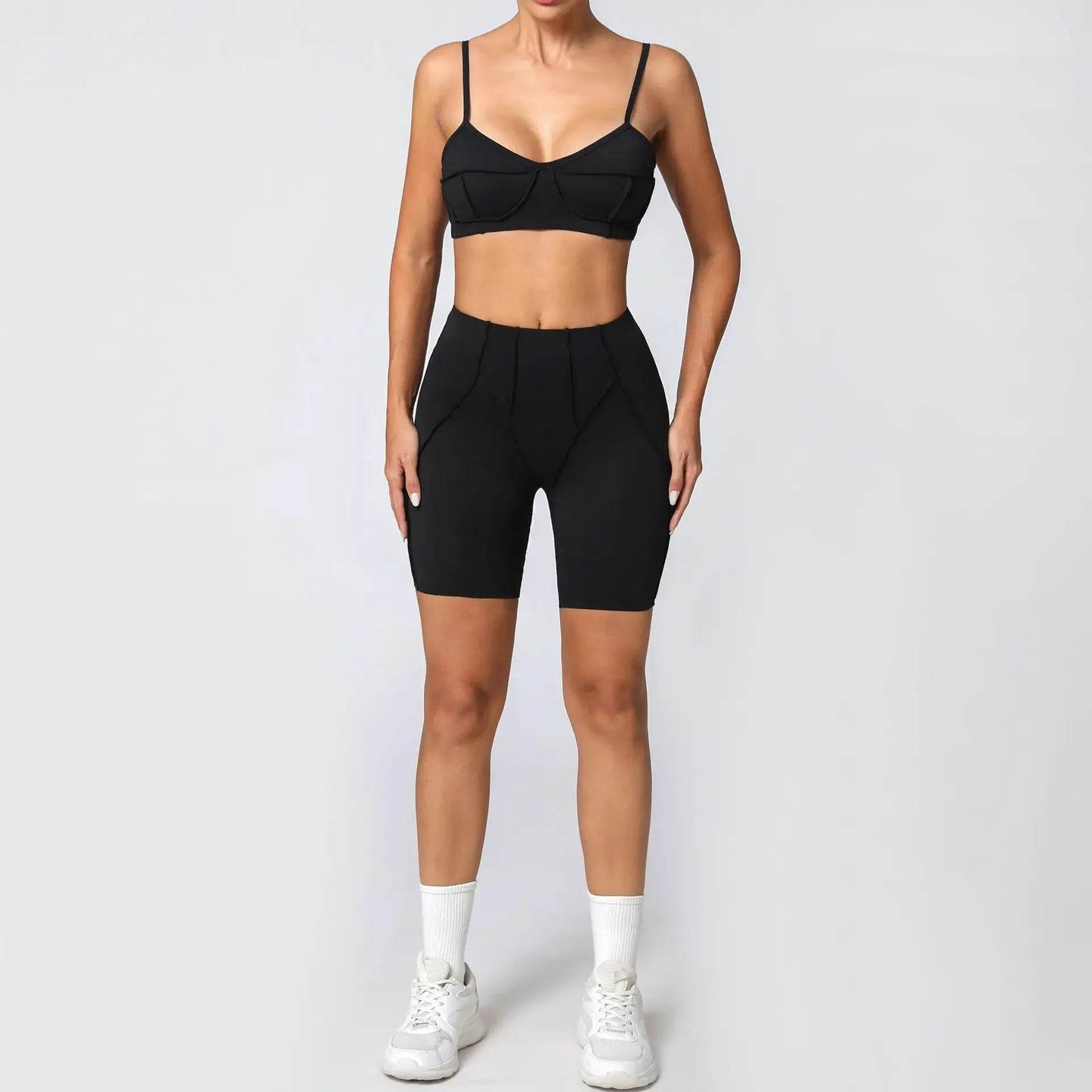 XPSAEG Women's Yoga Outfit Set - Sports Bra & Biker Shorts 2025 - Buy Center US