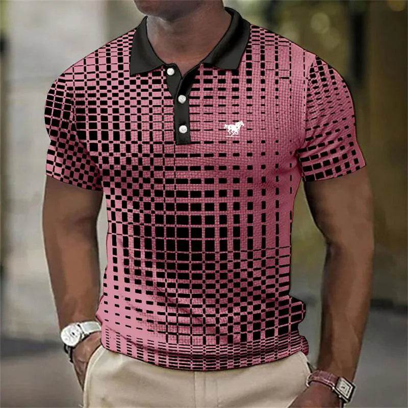 Trendy Men's Summer Short Sleeve Casual Polo Shirt - Breathable & Stylish - Buy Center US