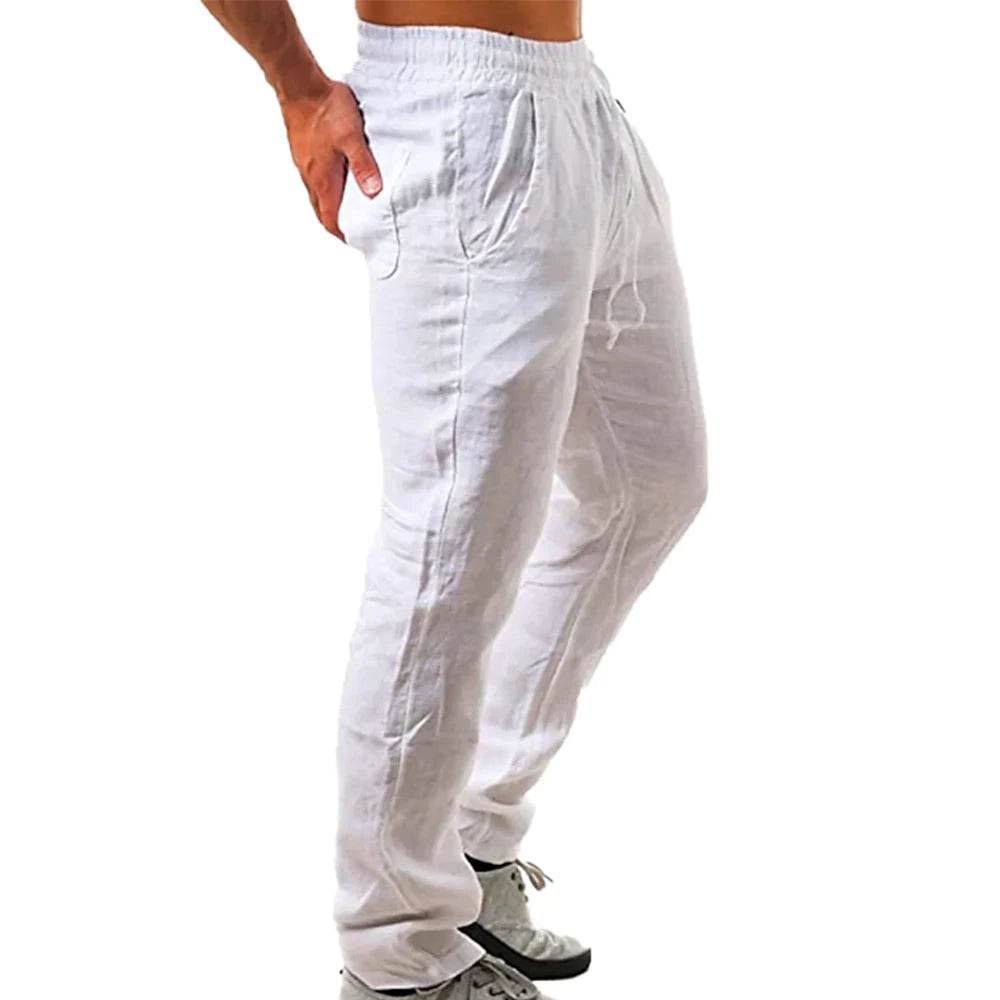 King Billion Men's Cotton Linen Trousers - Breathable Casual Fit S-3XL - Buy Center US