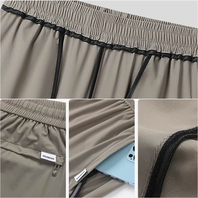 Men's Summer Quick Dry Loose Straight Leg Pants - High Elasticity Sports Wear - Buy Center US