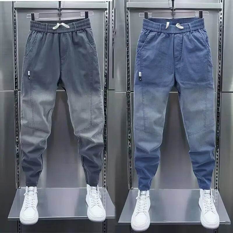 Luxury Men's Casual Loose Fit Denim Jeans - Spring & Autumn Streetwear - Buy Center US