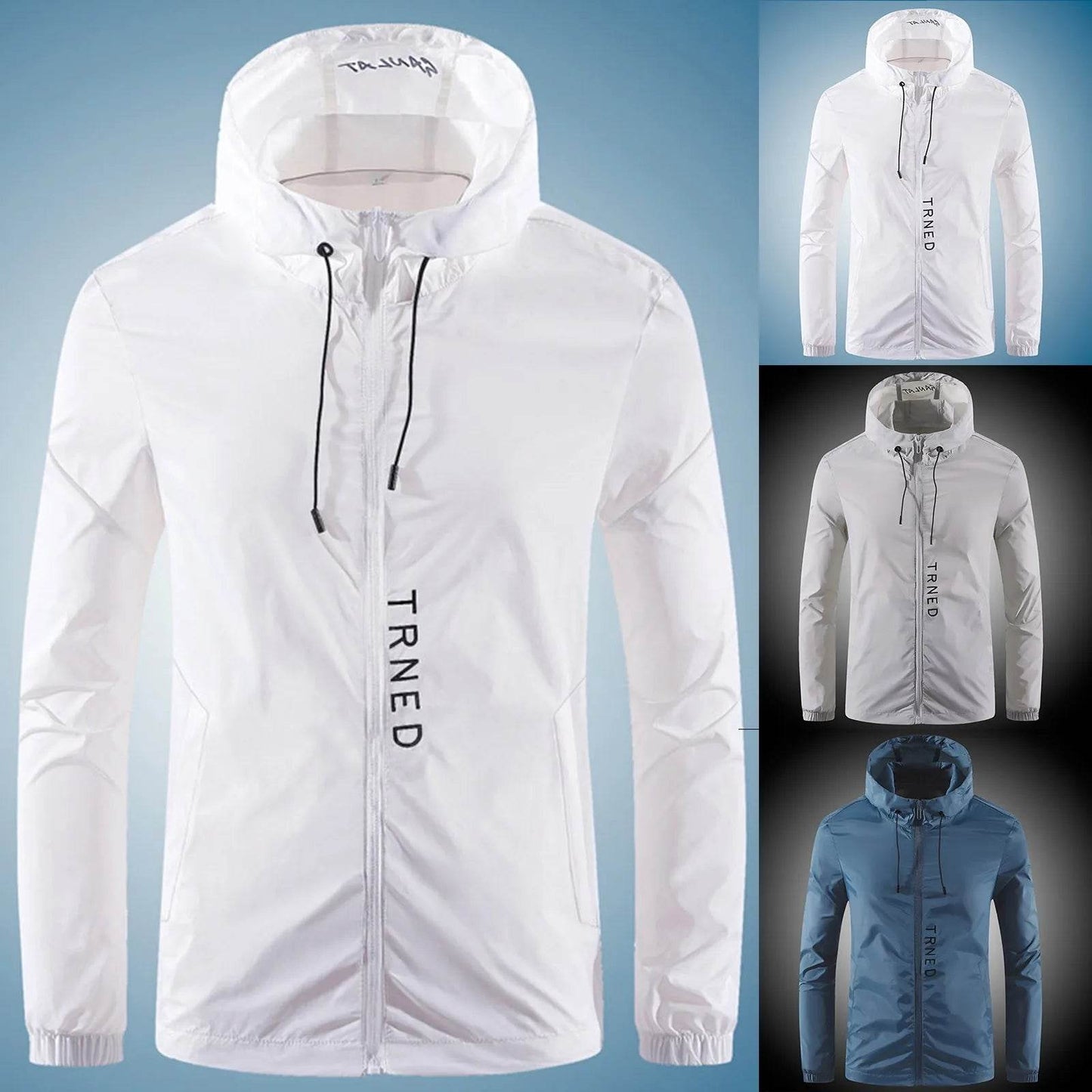 Men's Lightweight Casual Jacket - Spring Fall Hooded Raincoat - Buy Center US