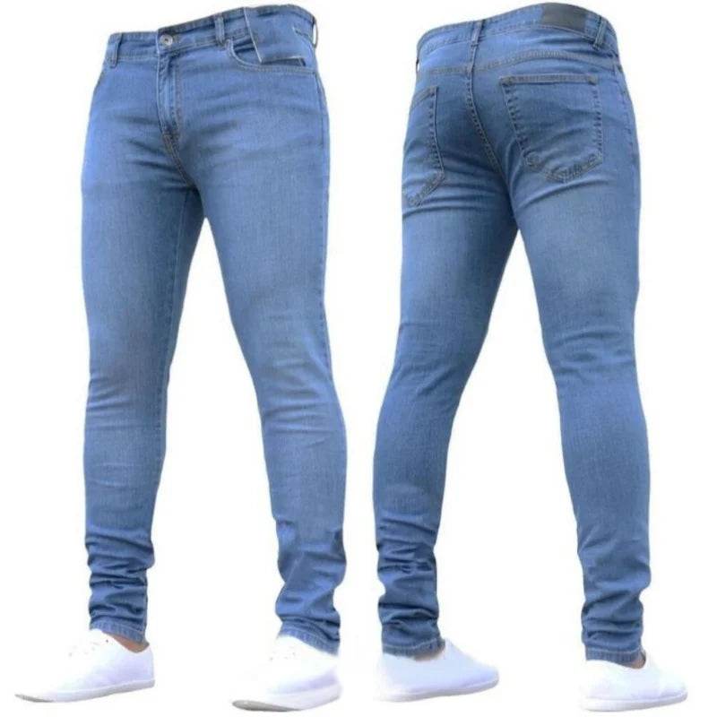 Men's Stretchy Ripped Skinny Jeans - High Quality Slim Fit Denim - Buy Center US