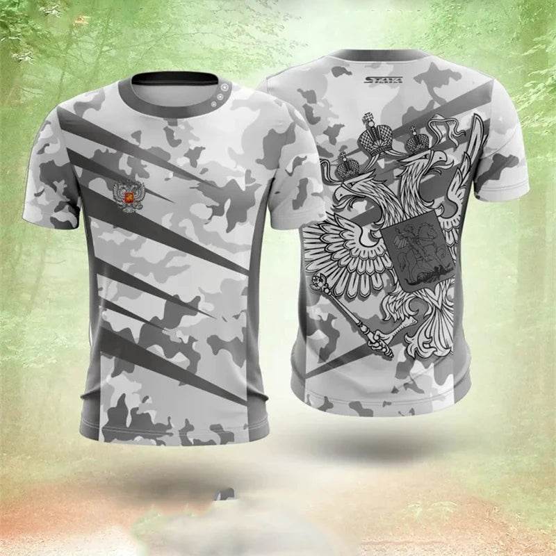 Russian Coat of Arms T-Shirt - Camouflage Casual Tee for Men & Women - Buy Center US