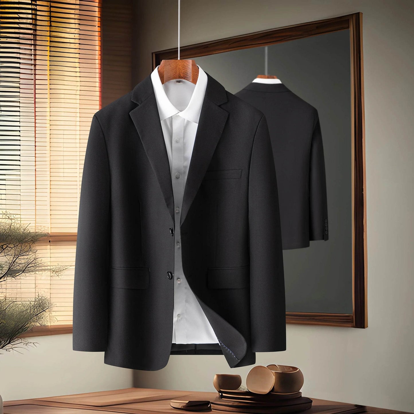 Fashionable Men's Business Suit Coat - Casual Solid Color Blazer - Buy Center US