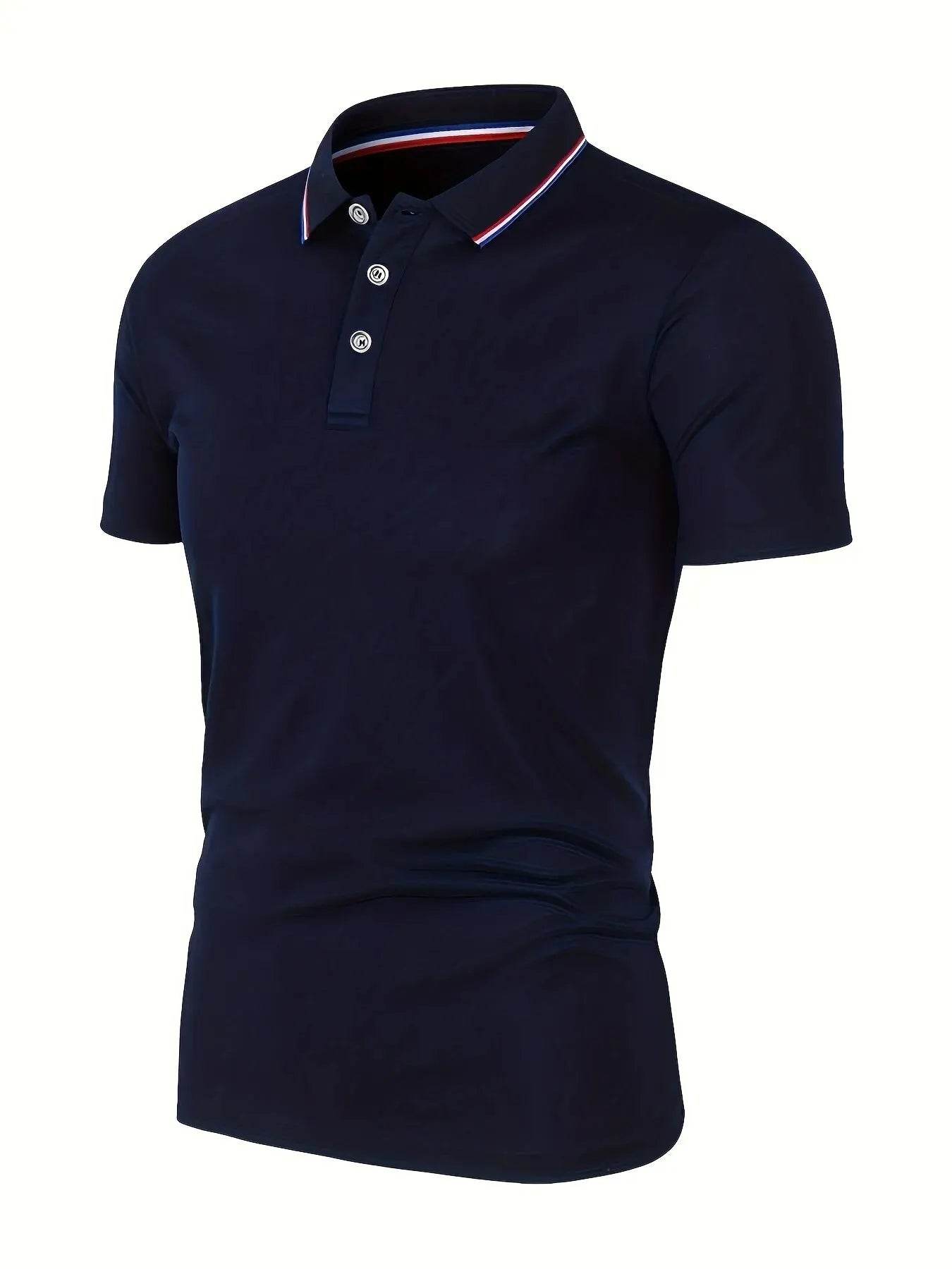 2023 Men's Summer Polo Shirt - Breathable Solid Color Casual Tee - Buy Center US