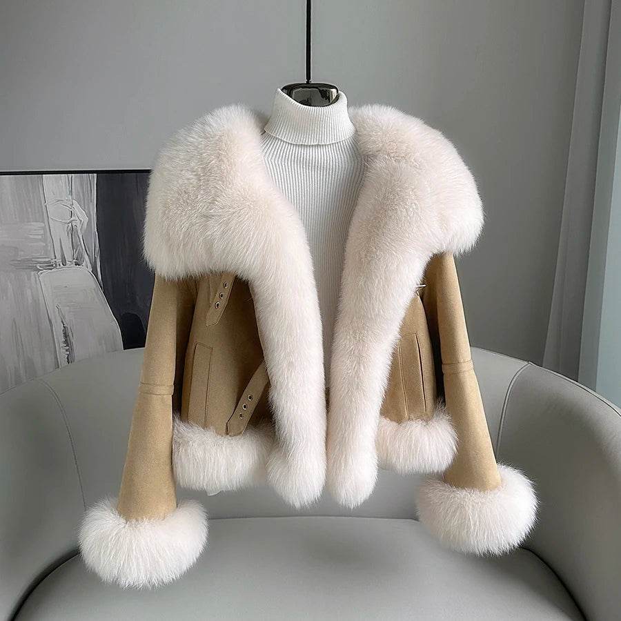 FURTJY Women's Real Fur Coat - Thick Duck Down Jacket for Winter - Buy Center US