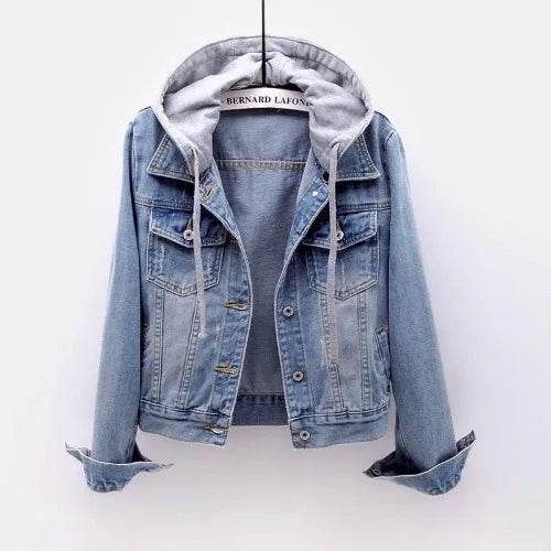 Kalenmos Women’s Slim Fit Denim Coat - Casual Full Sleeve Jacket - Buy Center US