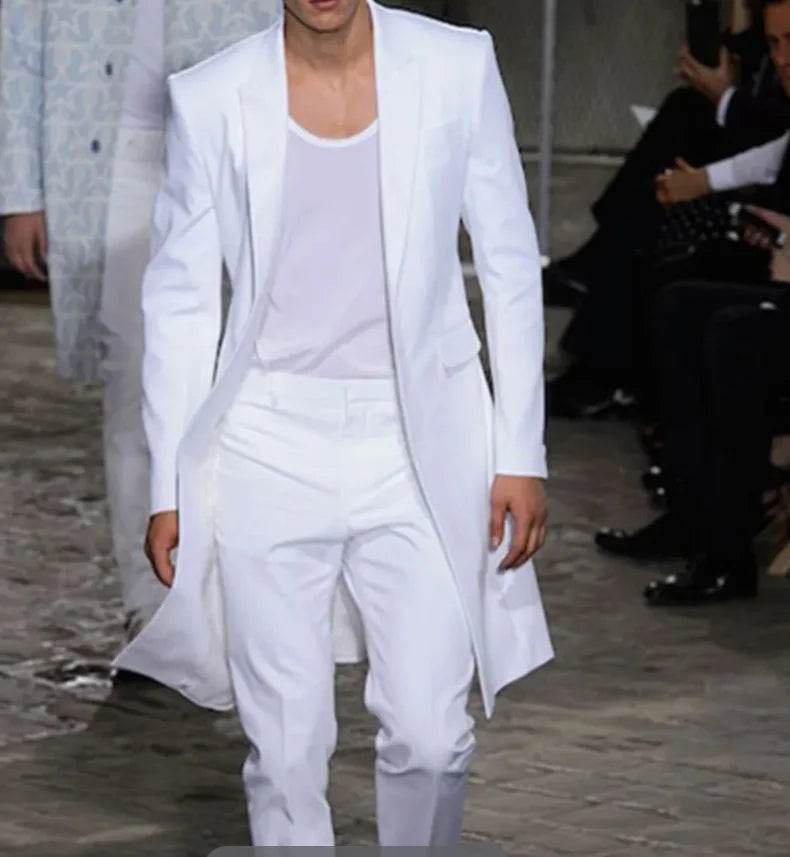 2023 Summer Men’s Groom Tuxedo Suit - Peaked Lapel Wedding Outfit - Buy Center US