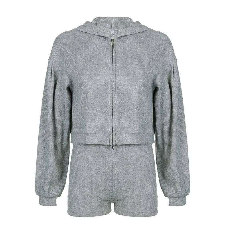 FUXIONGFU Women's 3 Piece Set - Casual Tracksuit Hoodie & Shorts - Buy Center US