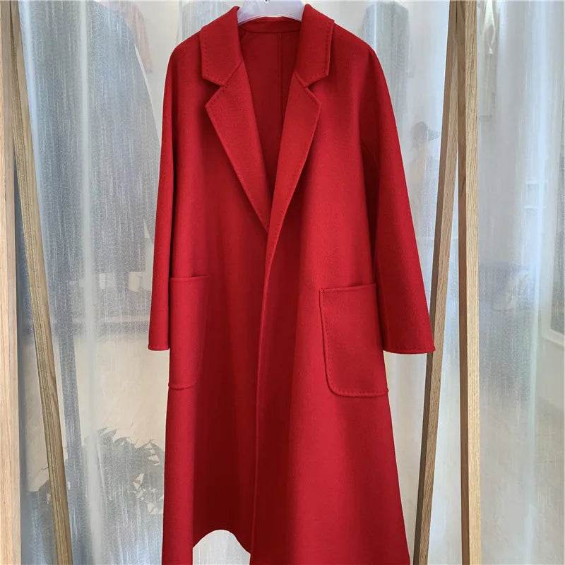 RosEvans Handmade Wool Coat - Double-Sided, Casual Style for Women - Buy Center US