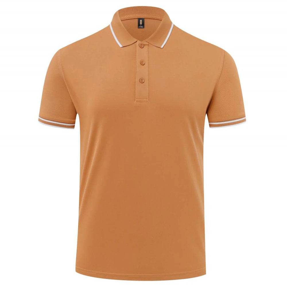 Classic Striped Polo T-Shirt for Men - Short Sleeve, Casual & Breathable - Buy Center US