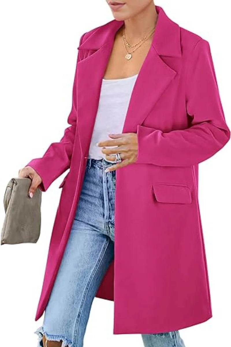 RVHSWDS Women's Double-Breasted Wool Blend Winter Coat - Long Outerwear - Buy Center US