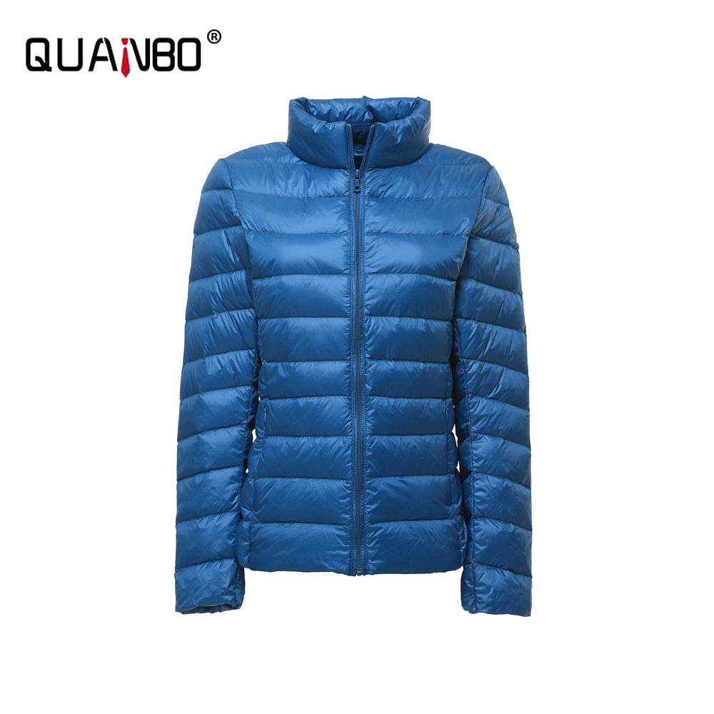 Ultralight Women’s Slim Fit Puffer Jacket - 15 Colors, Windproof Design - Buy Center US