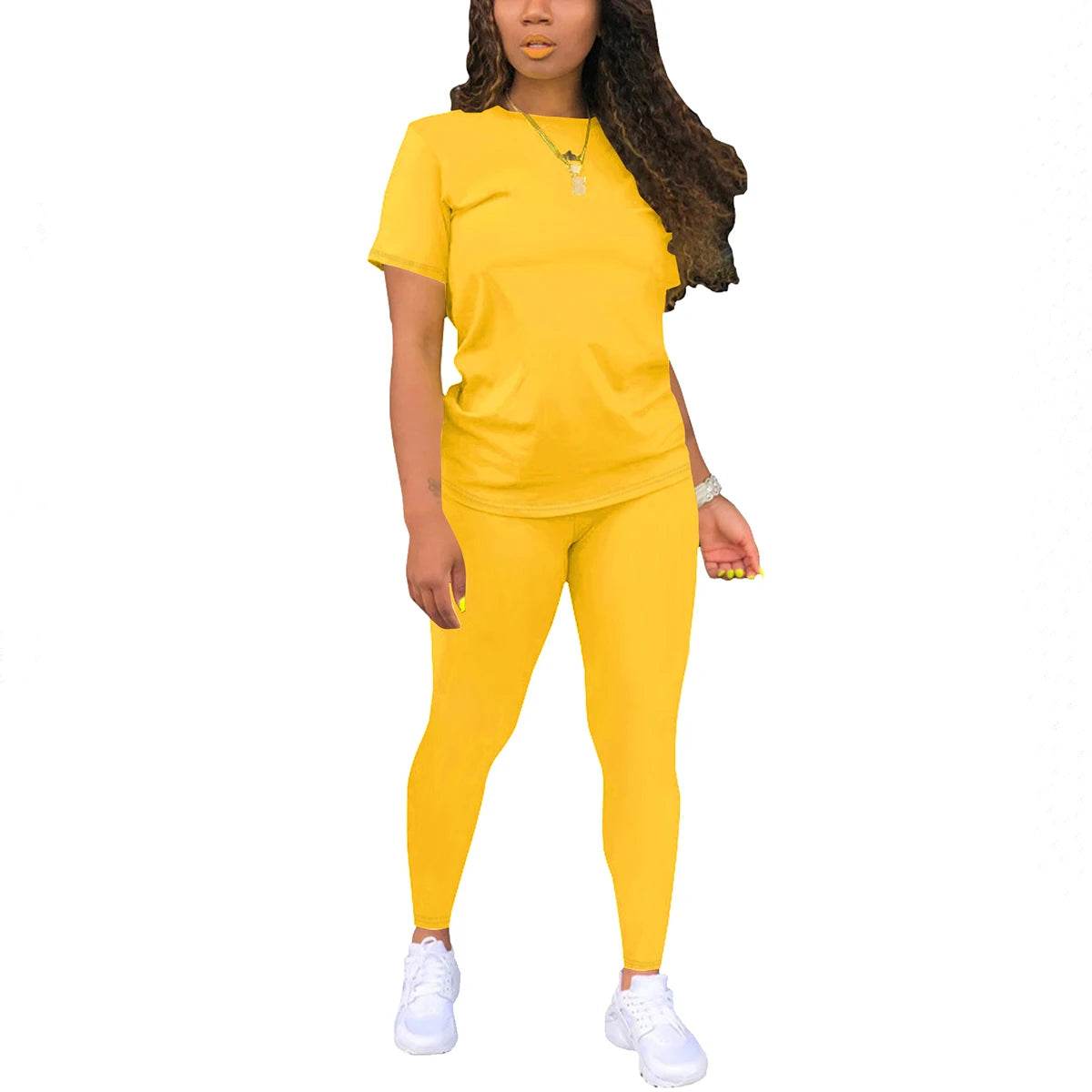 HAKUBEBY Women's Summer Short Sleeve Pants Set - Casual & Comfortable - Buy Center US