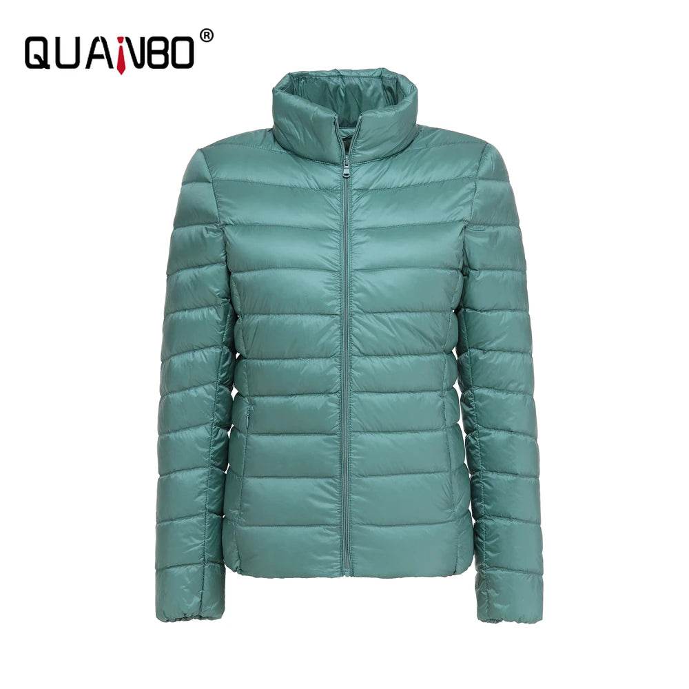 Ultralight Women’s Slim Fit Puffer Jacket - 15 Colors, Windproof Design - Buy Center US