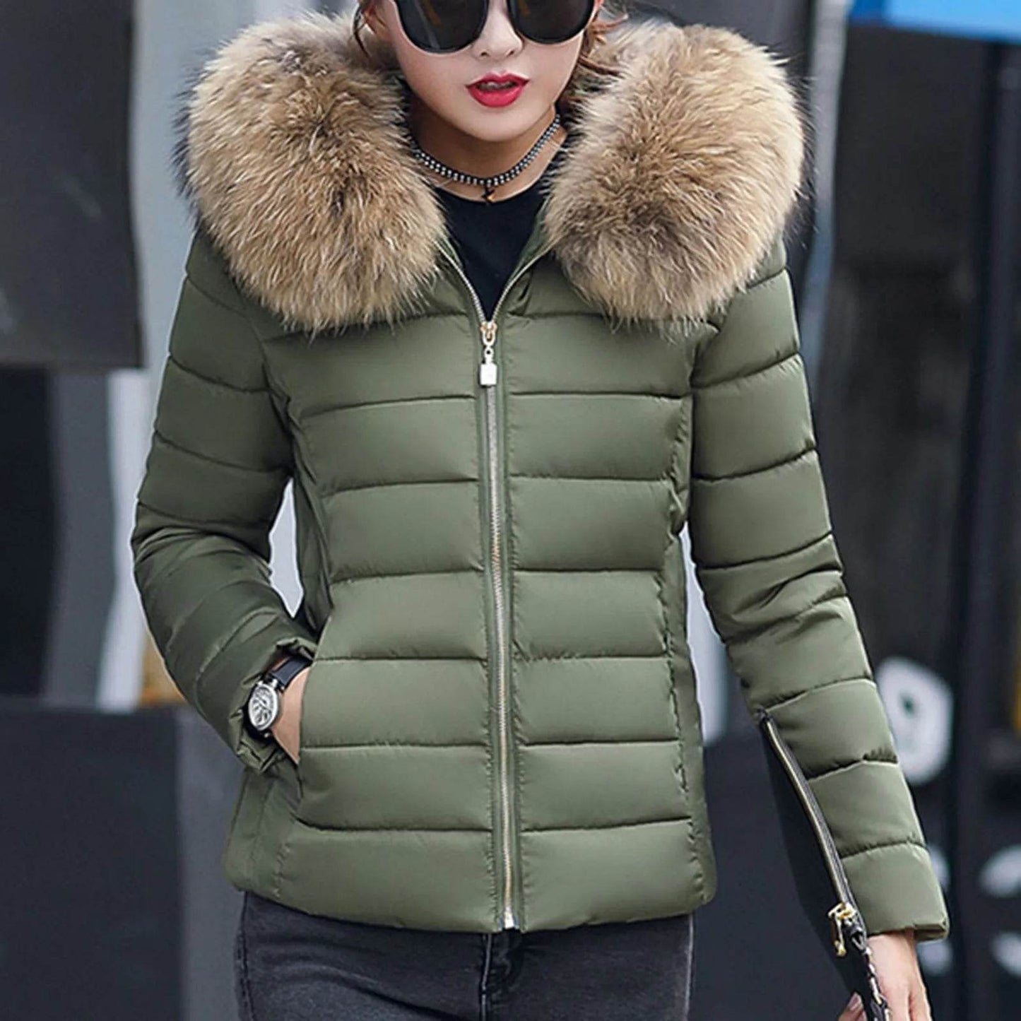 Women's Slim Fit Hooded Jacket – Casual Autumn Winter Parka - Buy Center US
