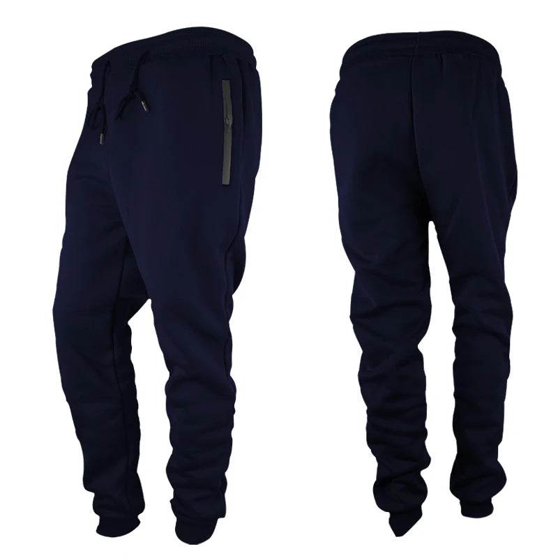 Men's Tapered Joggers with Zipper Pockets - Ideal for Workout & Running - Buy Center US